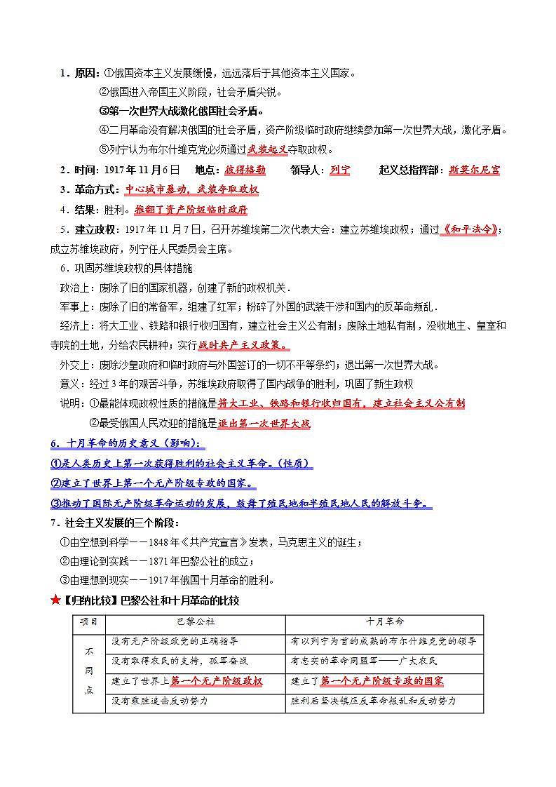 【核心素养】 人教部编版历史九年级下册9《 列宁与十月革命》课件+学案03