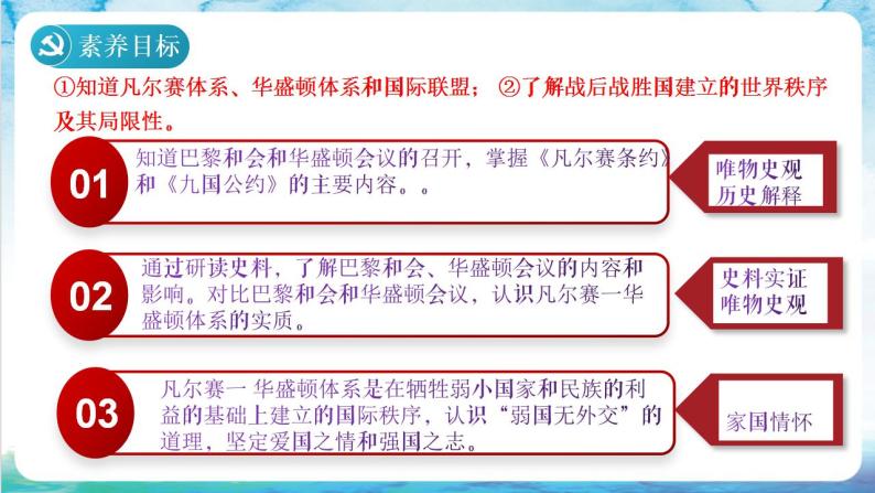 【核心素养】 人教部编版历史九年级下册10《凡尔赛条约》和《九国公约》课件+学案03