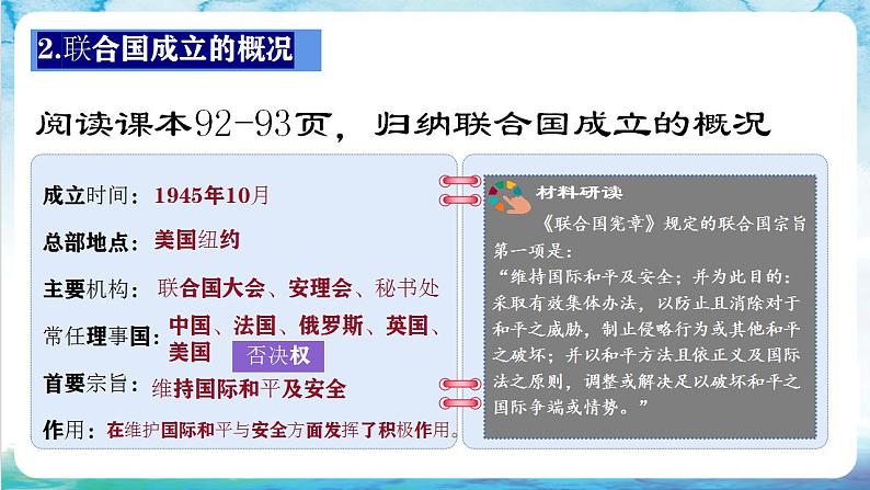 【核心素养】 人教部编版历史九年级下册20《联合国与世界贸易组织》课件+学案05