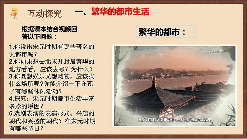 人教部编版历史七年级下册第12课《宋元时期的都市和文化》课件第5页