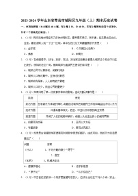 山东省青岛市城阳区2023-2024学年九年级上学期期末历史试卷