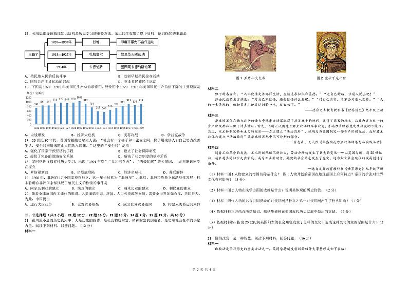 新疆维吾尔自治区克拉玛依市白碱滩区2023-2024学年上学期九年级期末历史试题02