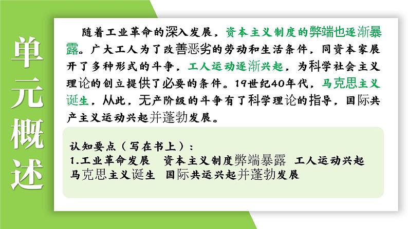 九年级上册第七单元  工业革命和国际共产主义运动的兴起-2024年中考历史一轮复习课件（部编版）第4页