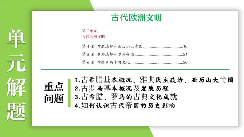 九年级上册第二单元  古代欧洲文明-2024年中考历史一轮复习课件（部编版）06