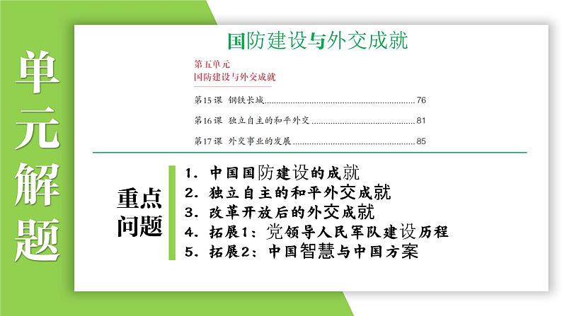 八年级下册第五单元  国防建设与外交成就-2024年中考历史一轮复习课件（部编版）05