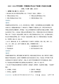 山东省聊城市高唐县第一实验中学2023-2024学年部编版八年级上学期期末历史试卷