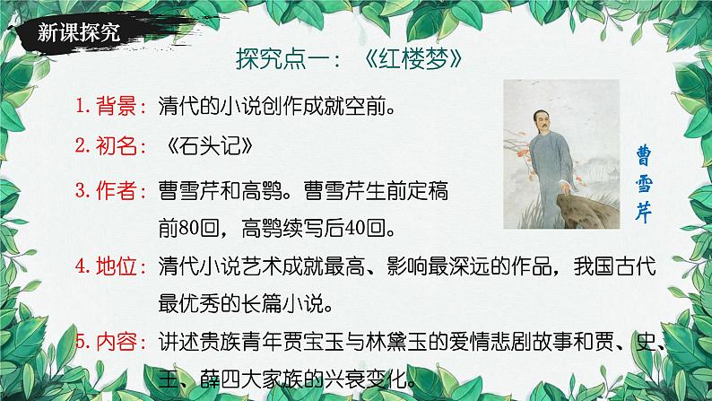 统编版历史七年级下册 第21课 清朝前期的文学艺术课件04