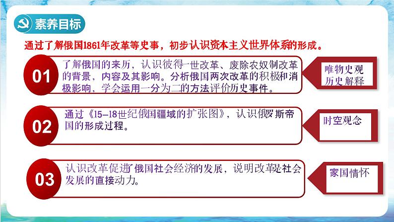 【核心素养】 人教部编版历史九年级下册2《俄国的改革》课件+学案03