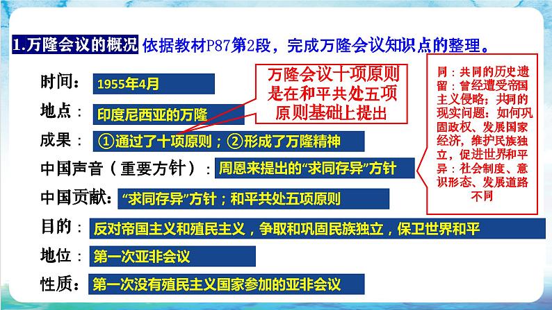 核心素养 人教部编版历史九年级下册19《 亚非拉国家的新发展》课件+学案05