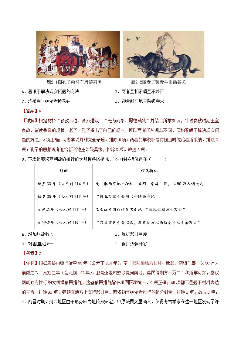 安徽省备战2024年中考历史模拟卷04（解析版）第2页