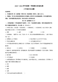 山东省枣庄市峄城区2023—2024学年部编版八年级上学期期末质量检测历史试题（原卷+解析）