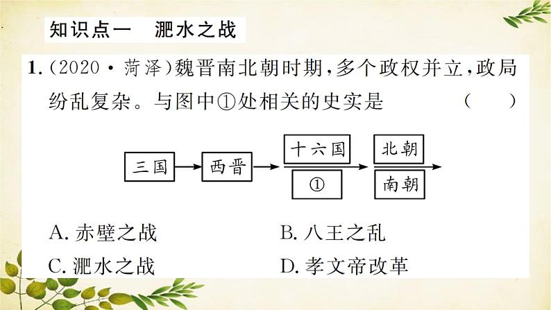 统编版历史七年级上册 第4单元习题课件04