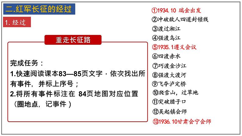 人教版历史八年级上册第17课_中国工农红军长征 课件第7页