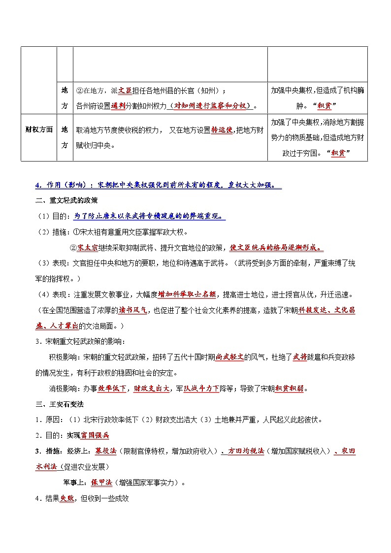 第二单元 辽宋夏金元时期：民族关系发展和社会变化（背诵清单+当堂检测）（原卷版）第2页