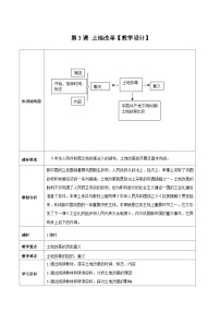 初中历史第一单元 中华人民共和国的成立和巩固第3课 土地改革教学设计