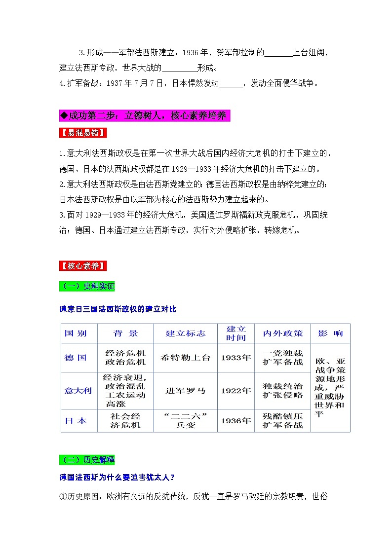 第14课法西斯国家的侵略扩张（导学案）九年级历史下册同步备课系列（03