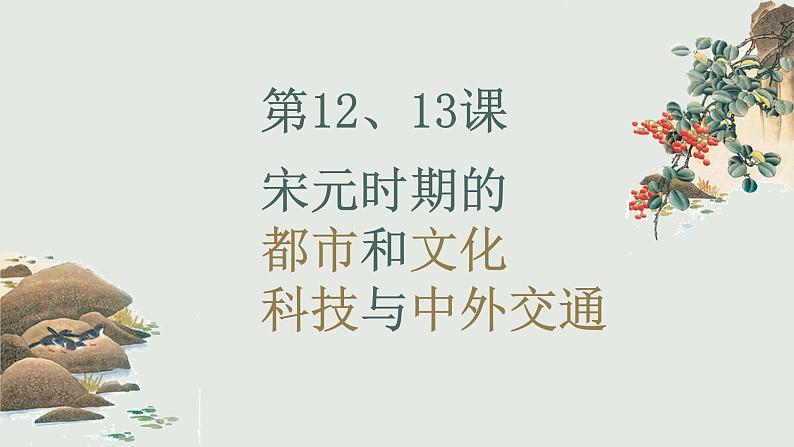 【趣味课堂】部编版初中历史七年级下册 第12、13课宋元时期的都市和文化-课件02