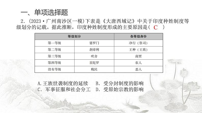 中考历史复习专题十从古代文明的产生与发展到中世纪的世界课件第4页