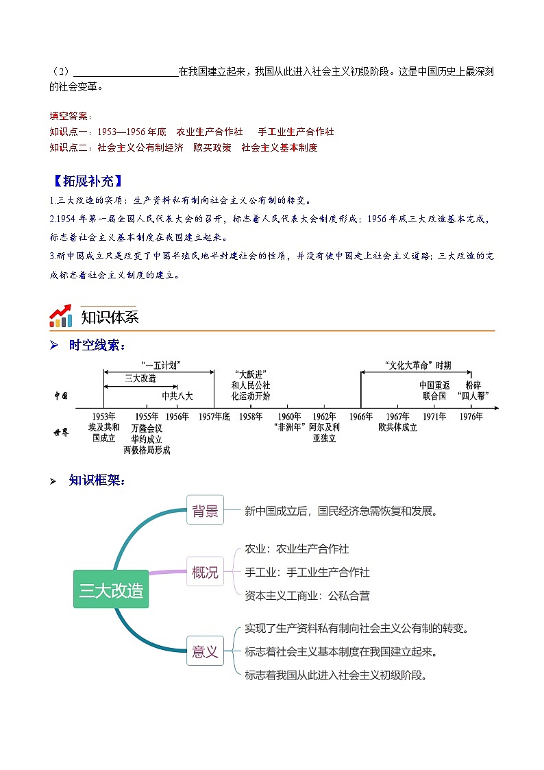 第5课 三大改造（学案）第2页