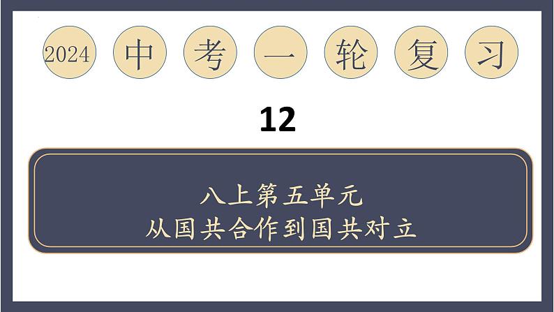 专题12 从国共合作到国共对峙（课件）-2024年中考历史一轮大单元复习必备课件（人教部编版）01