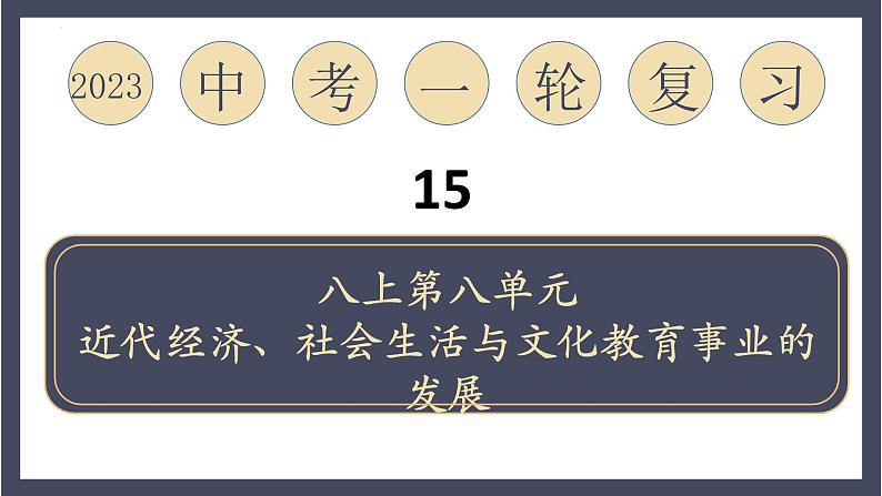 专题15 近代经济、社会生活与教育文化事业的发展（课件）-2024年中考历史一轮大单元复习必备课件（人教部编版）01