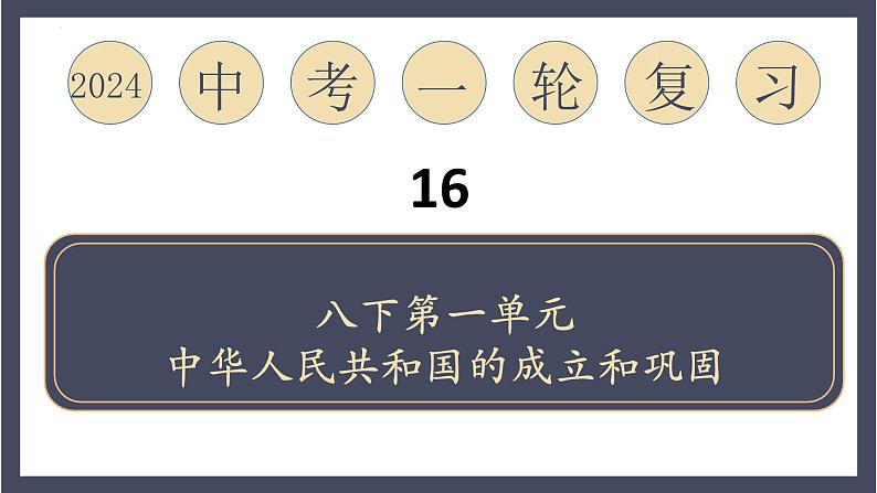 专题16 中华人民共和国的成立和巩固（课件）-2024年中考历史一轮大单元复习必备课件（人教部编版）第1页