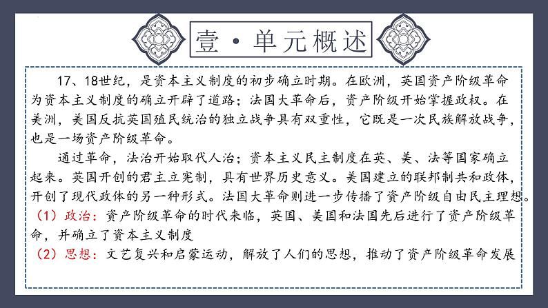 专题27 资本主义制度的初步确立（课件）-2024年中考历史一轮大单元复习必备课件（人教部编版）第4页