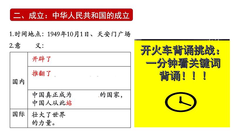 第一单元：中华人民共和国的成立和巩固 单元复习课件PPT07