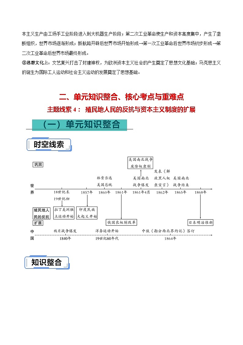 2024中考历史总复习重难点核心讲义（九下）-2024年中考历史总复习核心考点与重难点【速查速记】（部编版）第3页