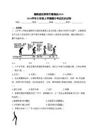 湖南省张家界市桑植县2023-2024学年七年级上学期期末考试历史试卷(含答案)