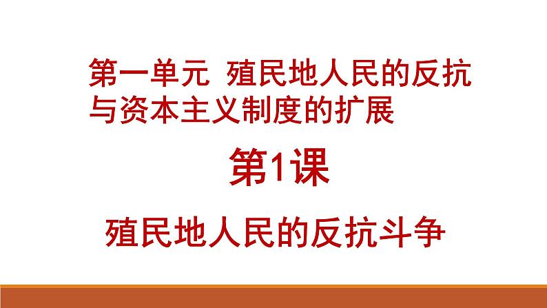 统编版历史九年级下册 第1课 殖民地人民的反抗斗争 课件第4页