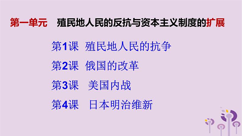 部编版九年级历史下册 第一单元综合与测试 课件第3页