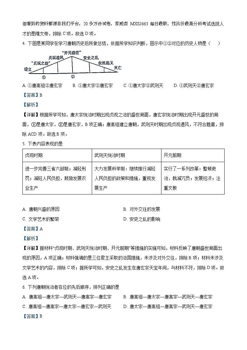 91，山东省聊城市东阿县第三中学2023-2024学年七年级下学期开学历史试题02