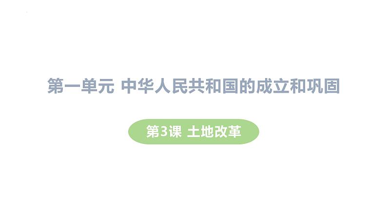 1.3+土地改革++课件++2023-2024学年统编版八年级历史下册第1页