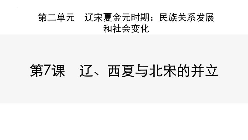 2.7+辽、西夏与北宋的并立+课件+2023--2024学年部编版七年级历史下学期第2页