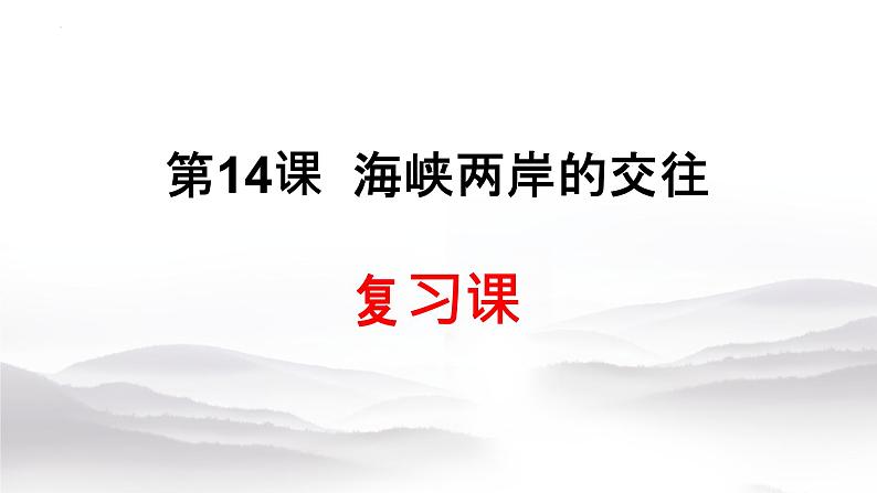 4.14+海峡两岸的交往++课件+++2023-2024学年统编版八年级历史下册第1页