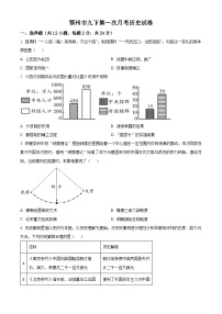 湖北省鄂州市部分学校2023-2024学年九年级下学期第一次月考历史试题（原卷版+解析版）