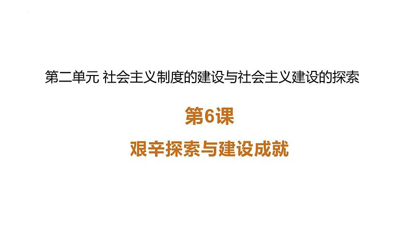 2.6艰辛探索与建设成就课件2023~2024学年统编版八年级历史下册第1页