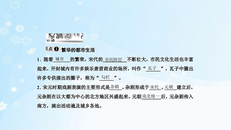 历史七年级下册（12）宋元时期的都市和文化-习题文档+习题PPT课件06