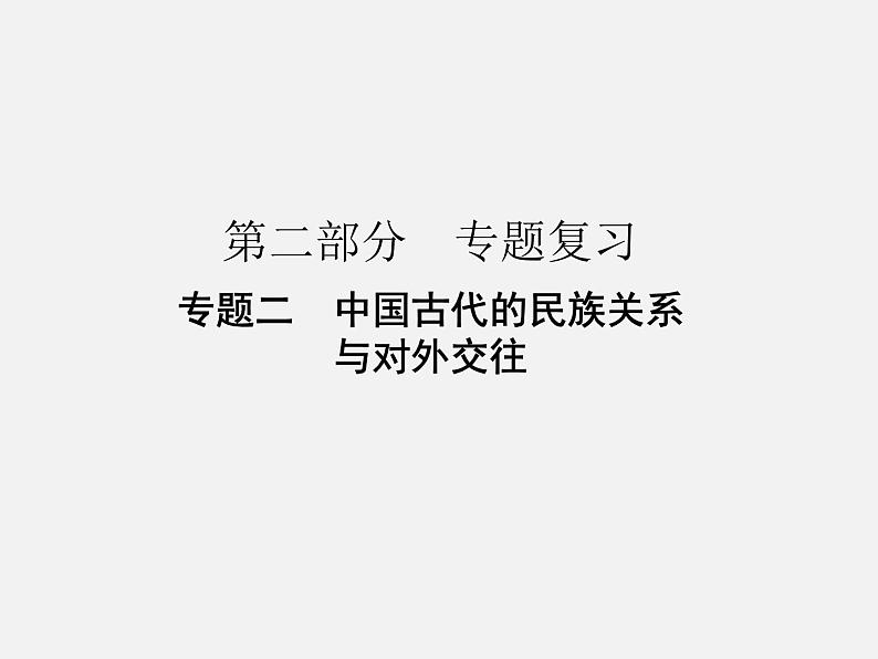 专题二中国古代的民族关系与对外交往课件++2024年广东省中考历史二轮专题复习第1页