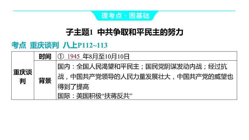 2024河南中考历史一轮复习板块二 中国近代史主题六 人民解放战争课件06