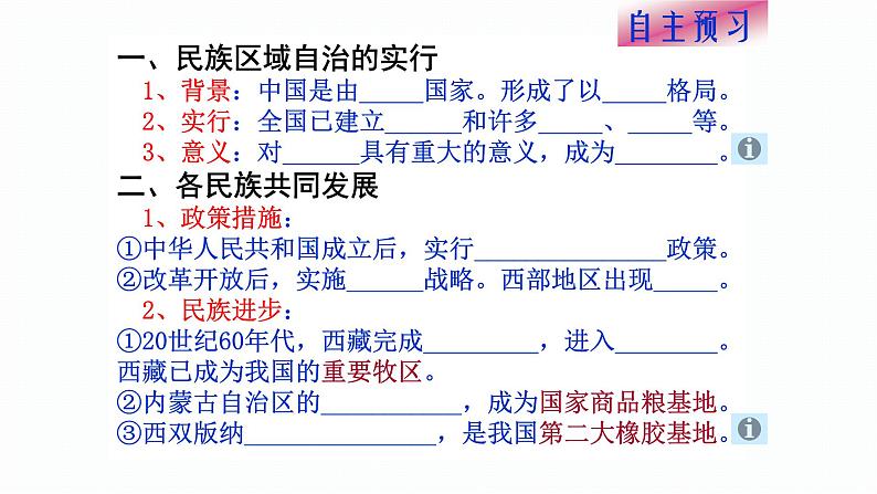 2024年人教版八年级历史下册  第12课   民族大团结课件第4页