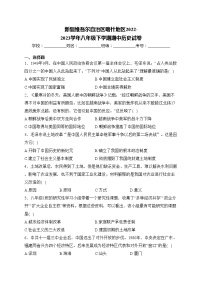 新疆维吾尔自治区喀什地区2022-2023学年八年级下学期期中历史试卷(含答案)