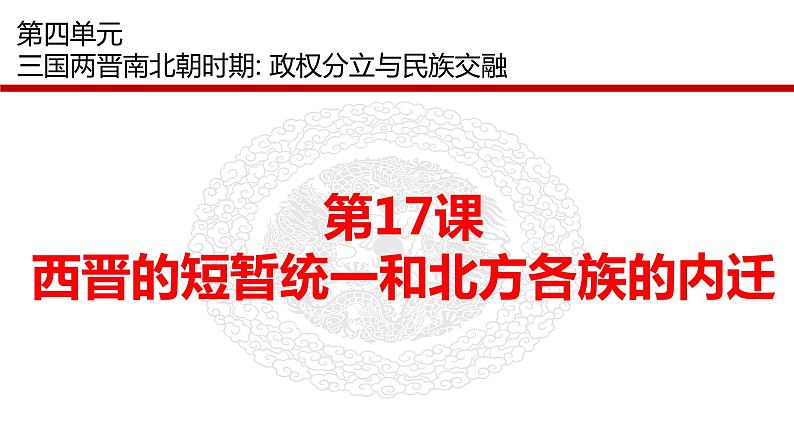 4.17西晋的短暂统一和北方各族的内迁+课件++2023-2024学年统编版七年级历史上册第1页