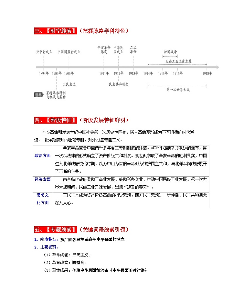 中考历史一轮复习考点过关专题10  资产阶级民主革命与中华民国的建立（含解析）第2页