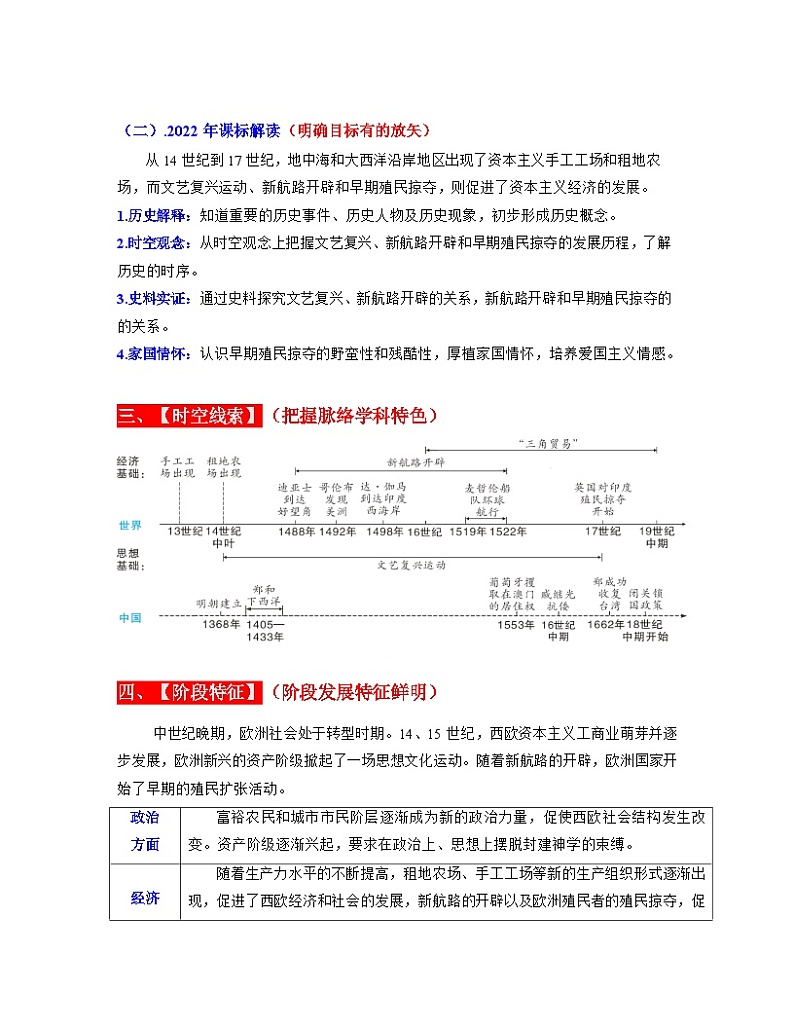 中考历史一轮复习考点过关专题24  走向近代（含解析）第3页