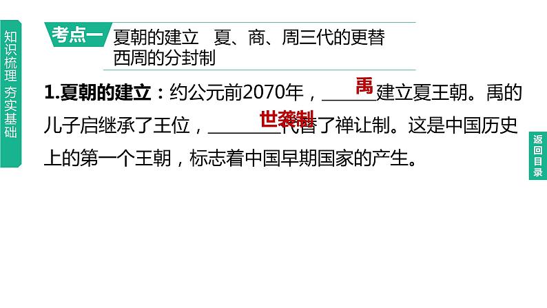 中考历史总复习一轮复习课件：主题02　夏商周时期：早期国家与社会变革（含答案）03