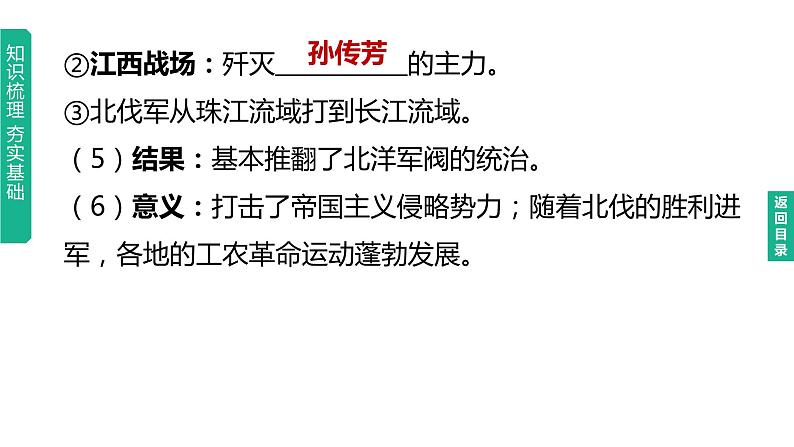 中考历史总复习一轮复习课件：主题12　从国共合作到国共对立（含答案）第6页