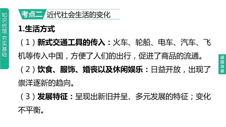 中考历史总复习一轮复习课件：主题15　近代经济、社会生活与教育文化事业的发展（含答案）06