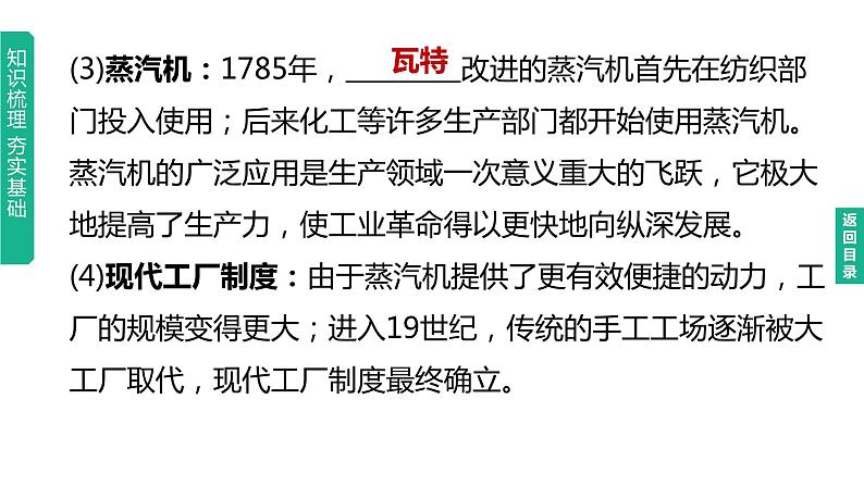 中考历史总复习一轮复习课件：主题26　工业革命和国际共产主义运动的兴起（含答案）第5页